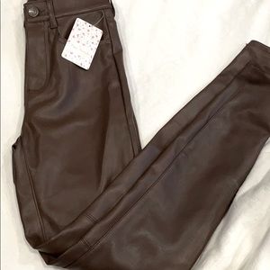 NWT Free People vegan leather leggings